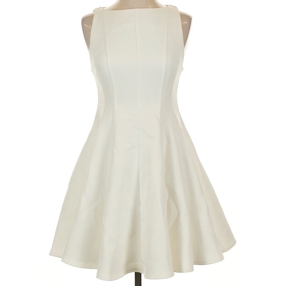 entro Dresses & Skirts - Entro Ivory Whisper Fit & Flare Cocktail Dress, NWT, Large